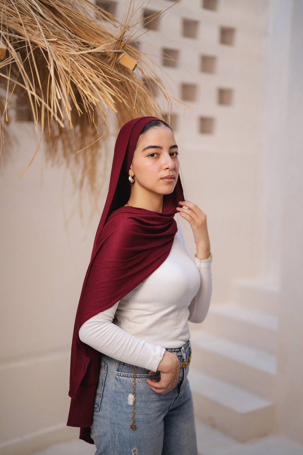 Maroon Gel with Bandana